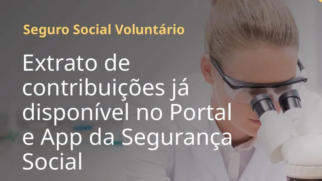 Seguro Social Voluntário: já pode consultar o extrato de contribuições online