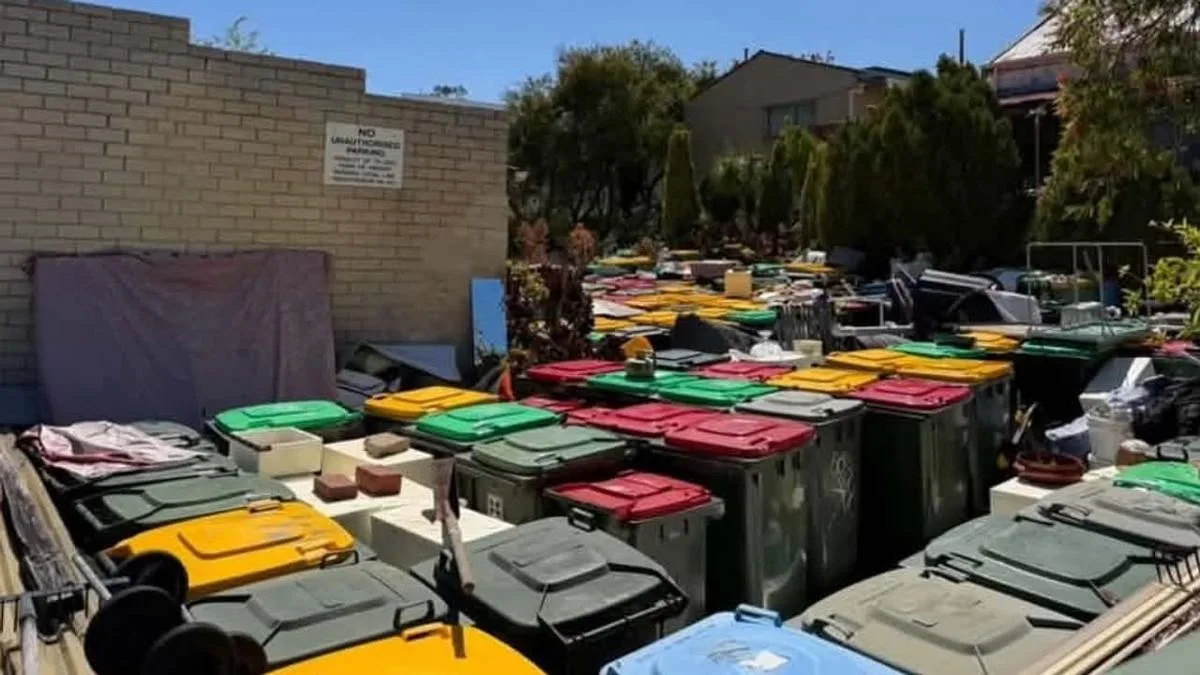 Missing wheelie bins spotted in Perth backyard visible from space