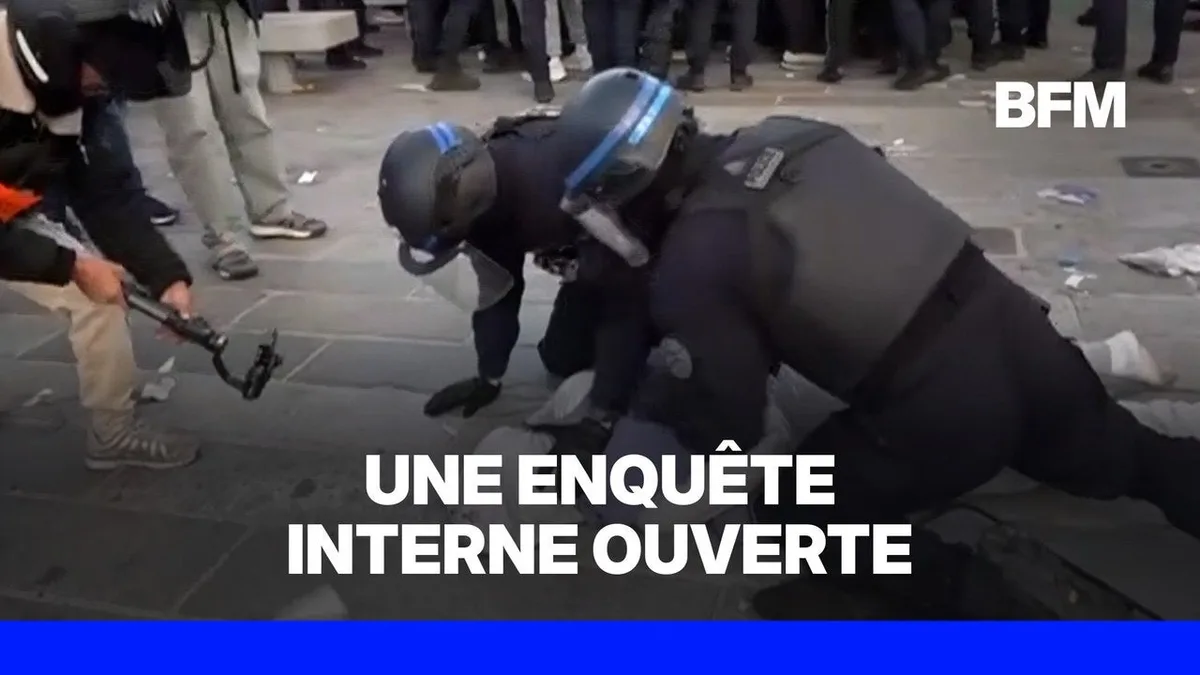 Colère des lycéens: un policier frappe un manifestant à coup de genou, une enquête interne ouverte