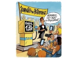 Le dessin de Chaunu : les Journées du patrimoine et le prix du carburant