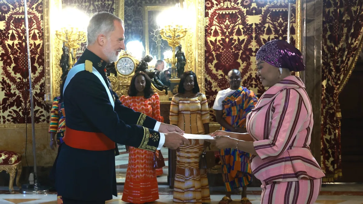 Quién es la nueva embajadora de Ghana en España, recibida por Felipe VI: actriz, modelo y esposa de un exfutbolista