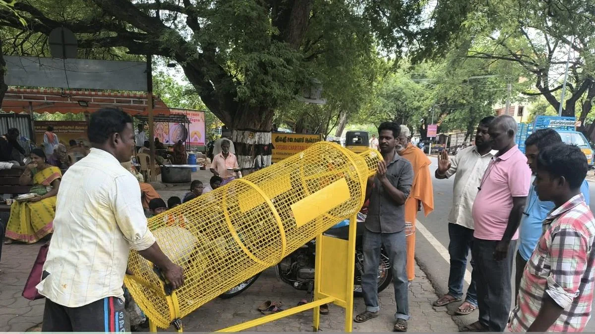 Tiruvannamalai Corporation installs specially designed bins to collect PET bottles