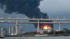 Oil facilities hit in deadly overnight attack on St Petersburg
