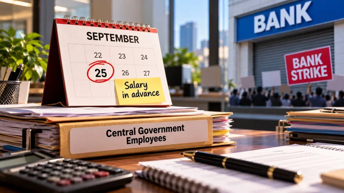 3-day bank strike from Sept 28: Central govt employees to get salary early on Sept 25