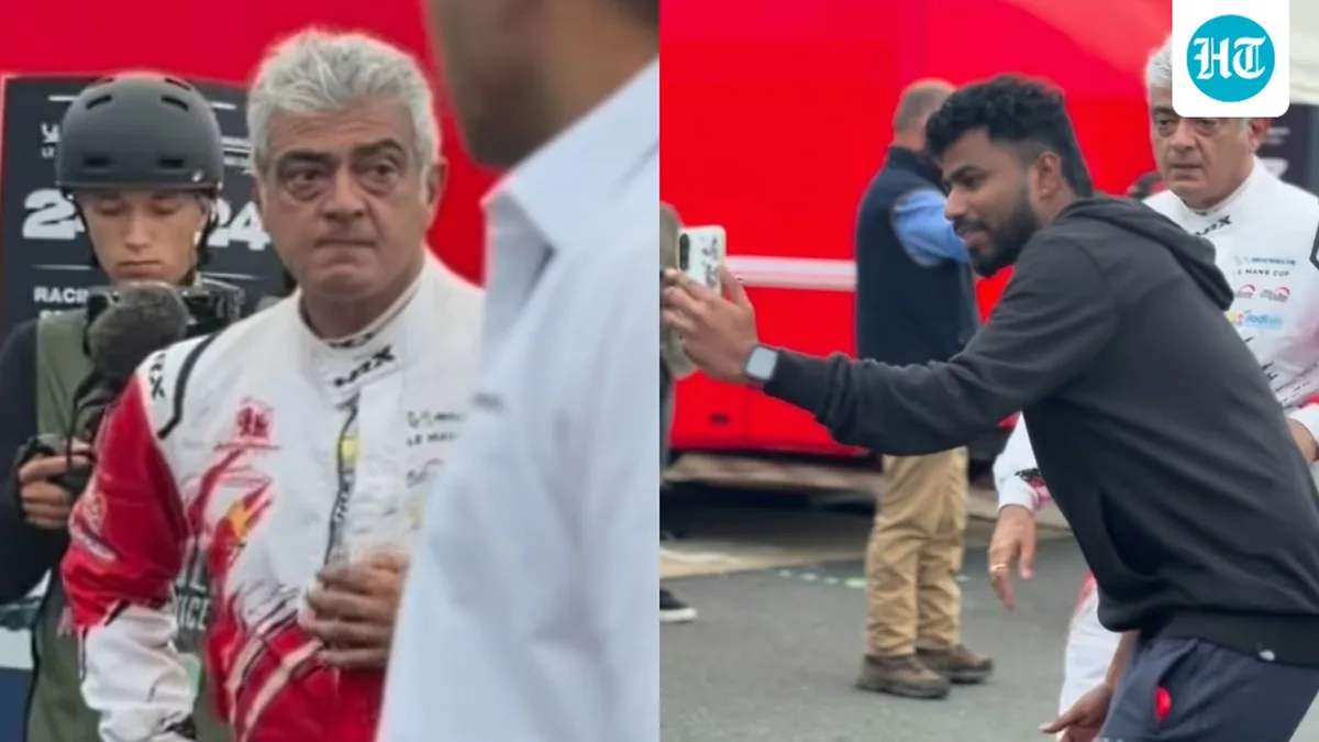 Ajith Kumar gives angry glare to a fan seeking selfie with him at Le Mans Race; internet slams his ‘attitude’. Watch