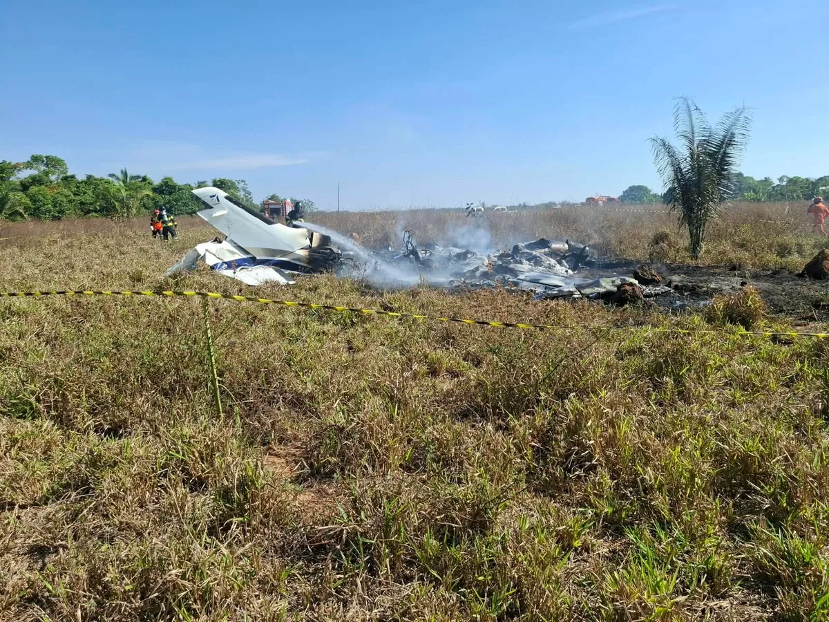 Perícia investiga se mortos em queda de avião em MT são estrangeiros