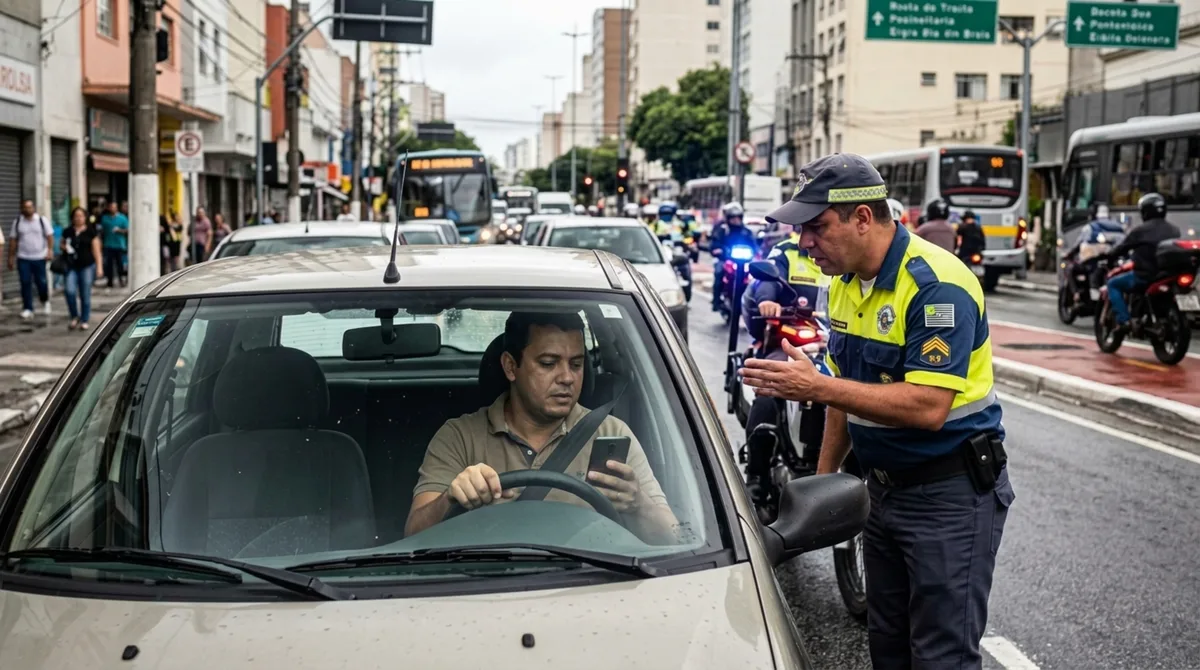 Oficial: motoristas flagrados usando o celular ao volante podem ter a CNH suspensa ao acumular outras infrações