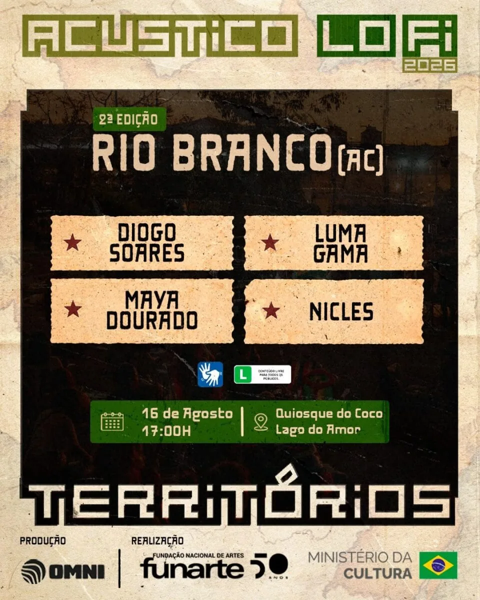 Acústico Lo-Fi, temporada “Territórios”, ocorre neste fim de semana em Rio Branco
