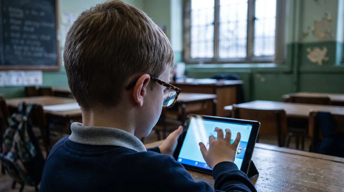 Médicos británicos advierten que las pantallas en las aulas están dañando la visión infantil
