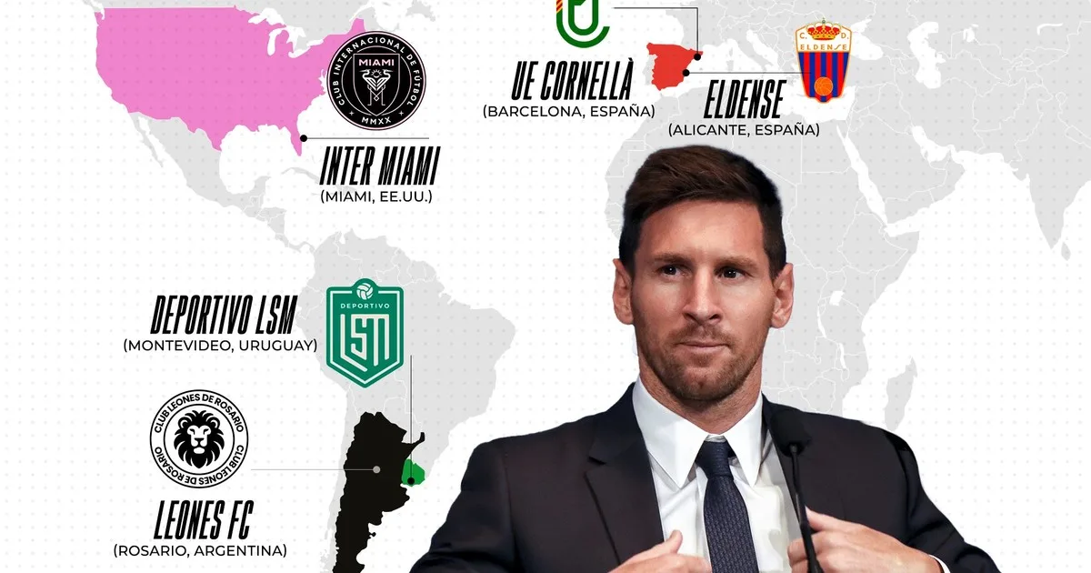 El mapa de los clubes de Lionel Messi con la compra de Eldense