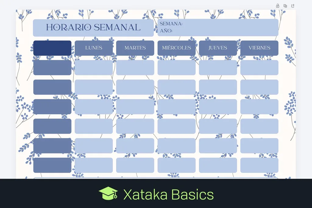 Plantillas de horario escolar para curso 2026/27: modelos para crear tus horarios de asignaturas en Canva, Word o Excel