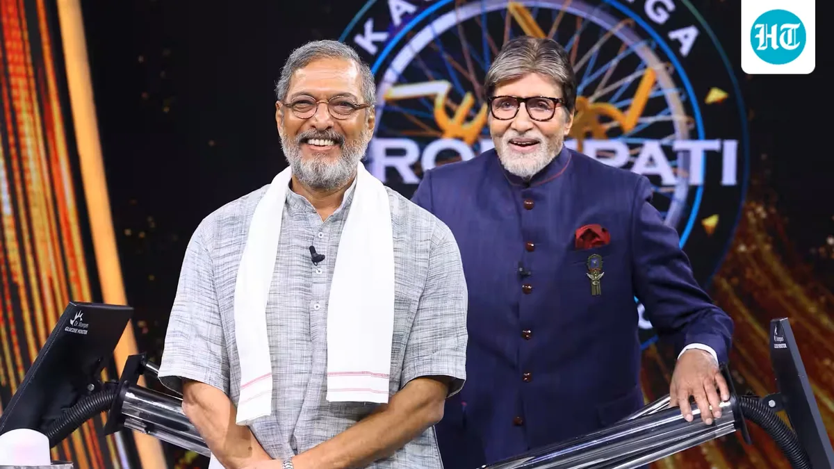 Amitabh Bachchan pauses KBC shoot to pay tribute to ‘incomparable’ Nana Patekar, recalls his social work: ‘A respectful bow to your art’