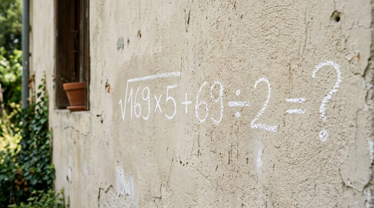 Você consegue resolver √169 x 5 + 69 ÷ 2 de cabeça?