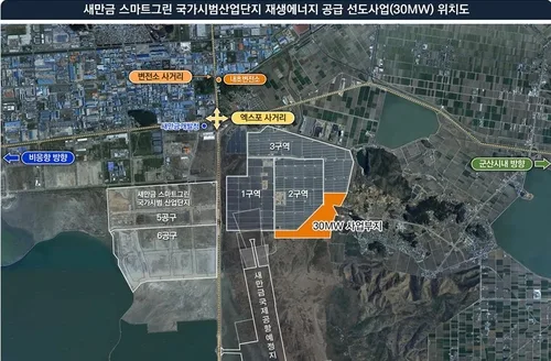 새만금 스마트 그린산단 '육상태양광 30MW' 사업자 모집