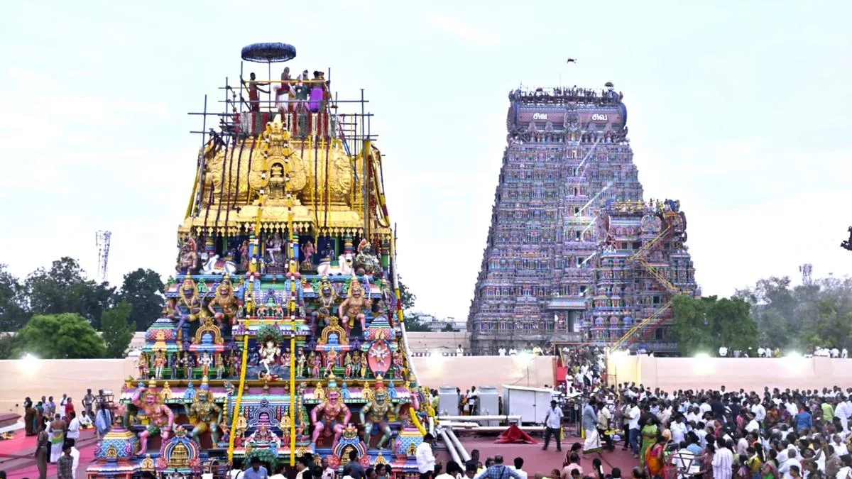 Devotees gather for historic consecration of Meenakshi temple in Madurai