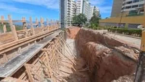 Construyen muro de contención en el sector La Llanada en Caraballeda