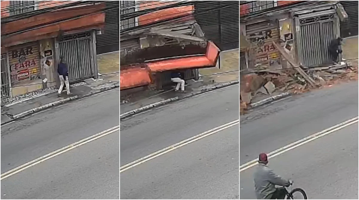VÍDEO: marquise desaba e mata idoso na Zona Leste de SP