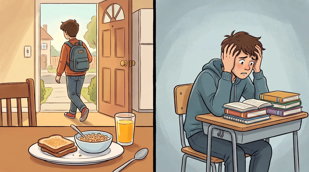 Saltarse el desayuno se asocia con un menor rendimiento escolar en niños y adolescentes, alerta la ciencia