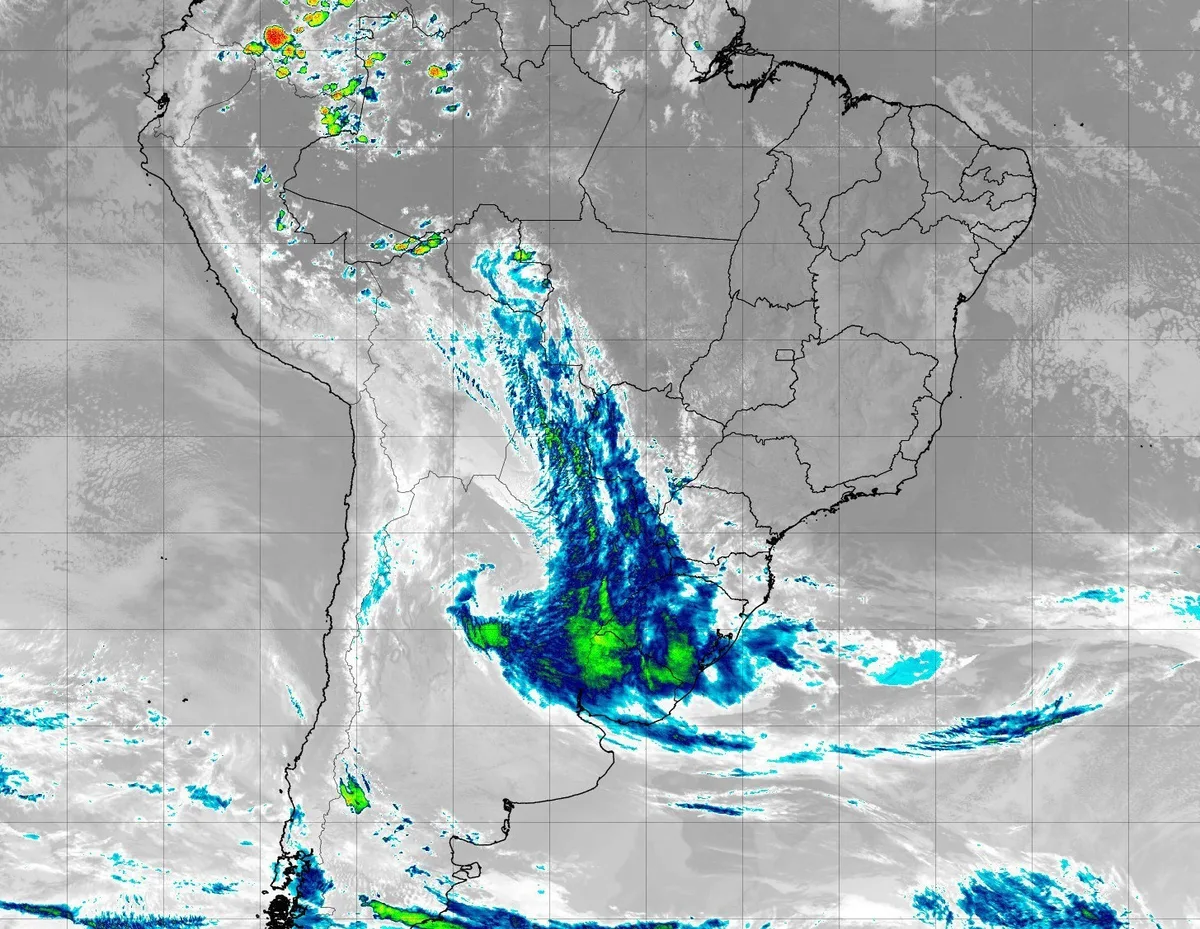 Ciclone começa a se formar no Sul nesta quinta; ar frio vai avançar pelo país