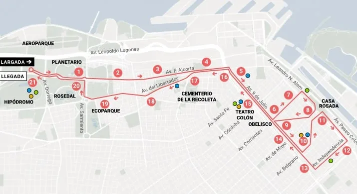Mapa de cortes: qué calles estarán cortadas por la Media Maratón de Buenos Aires