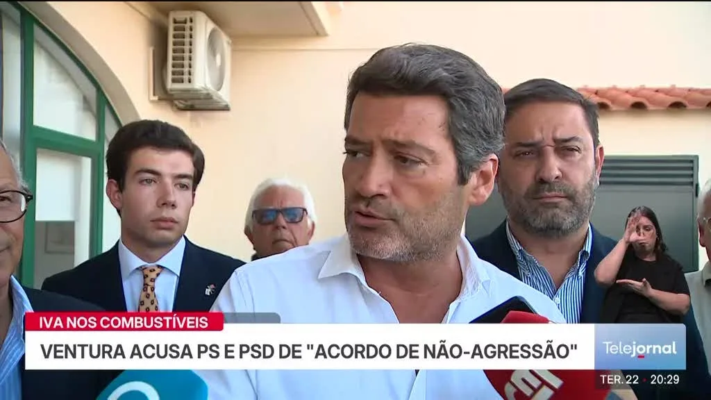 IVA nos combustíveis. Ventura acusa PS e PSD de "acordo de não-agressão"