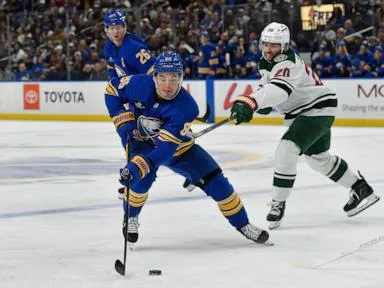 Owen Power scores in OT and Sabres rally from 2 goals down to beat Wild 3-2