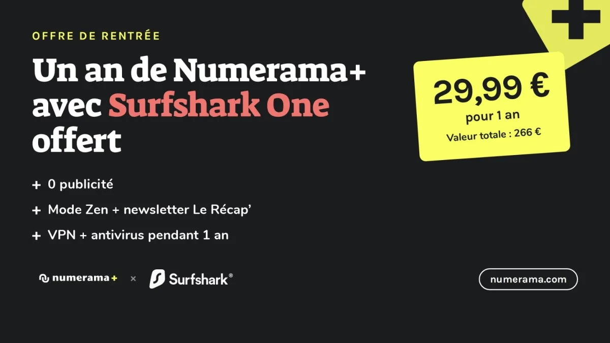Numerama+ baisse son prix pour la rentrée et vous offre un an de VPN Surfshark One