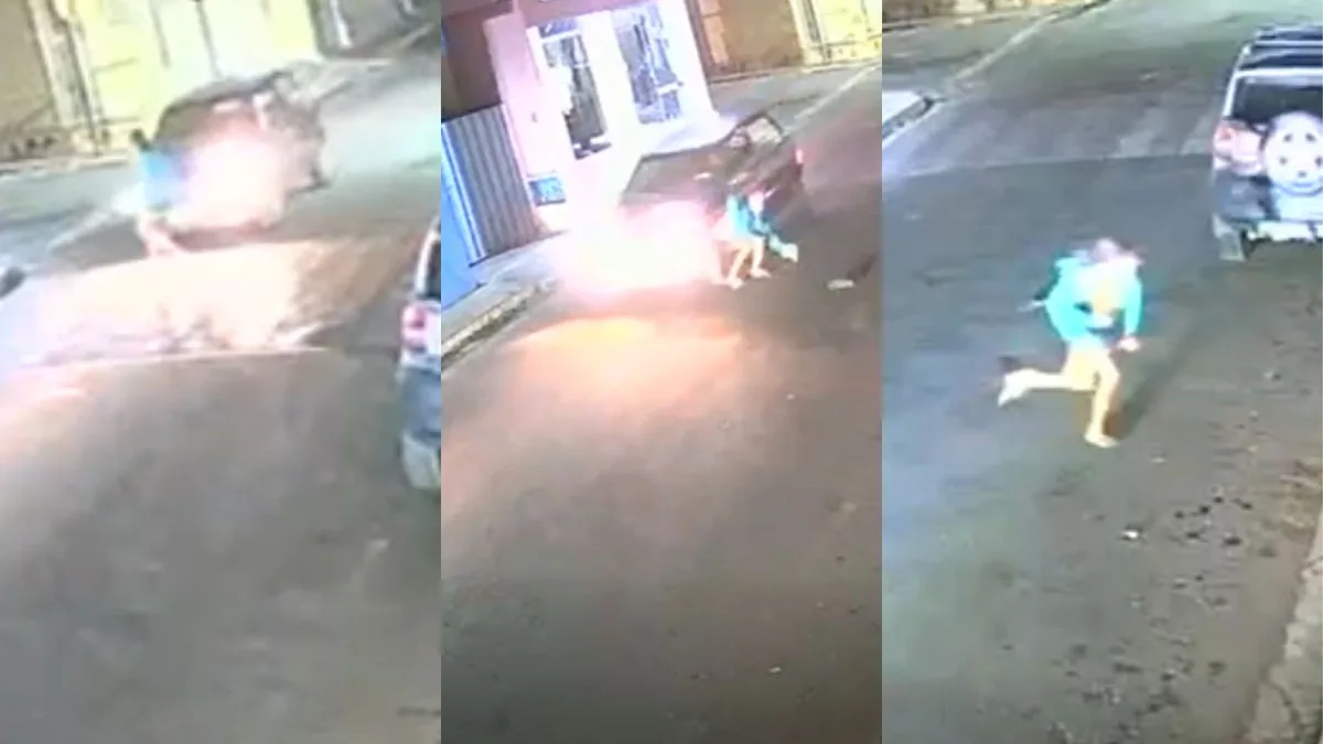 VÍDEO: Menina de 10 anos é atropelada por carro ao atravessar na faixa e se levanta sozinha em MG
