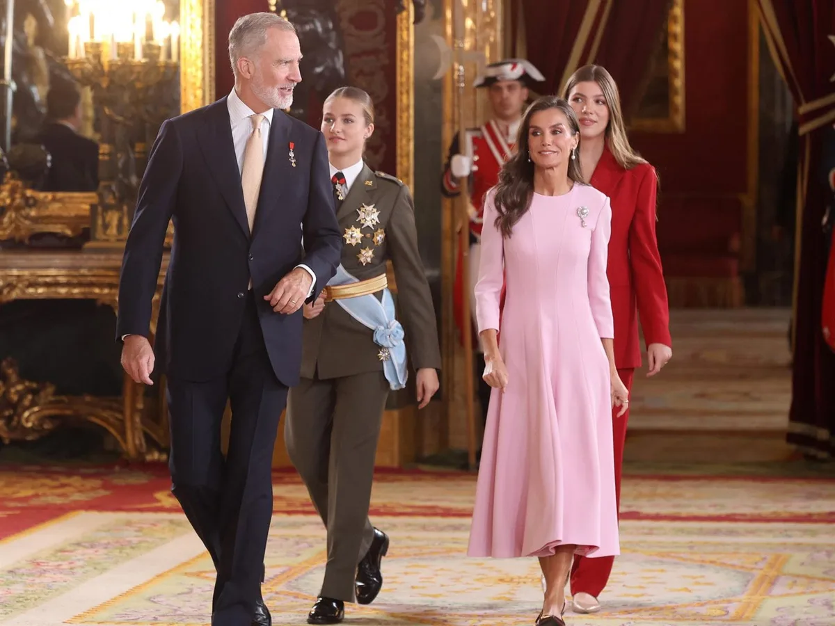 Los Reyes Felipe y Letizia, la Princesa Leonor y la Infanta Sofía presiden la recepción del Día de la Hispanidad