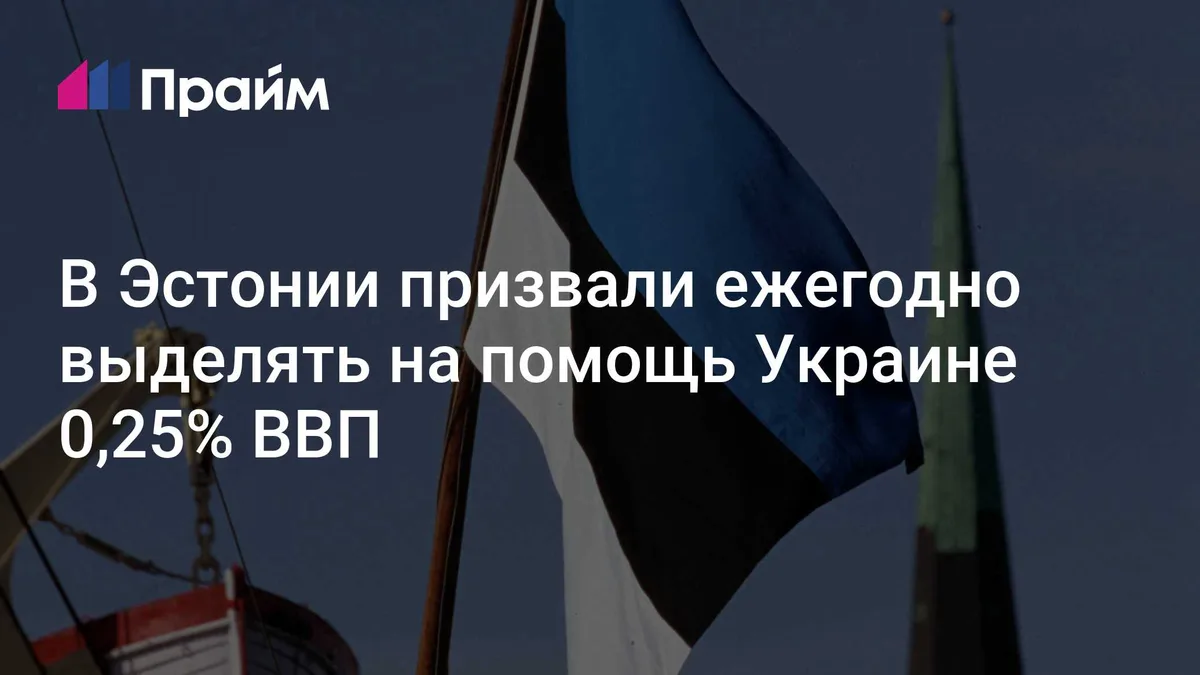 В Эстонии призвали ежегодно выделять на помощь Украине 0,25% ВВП