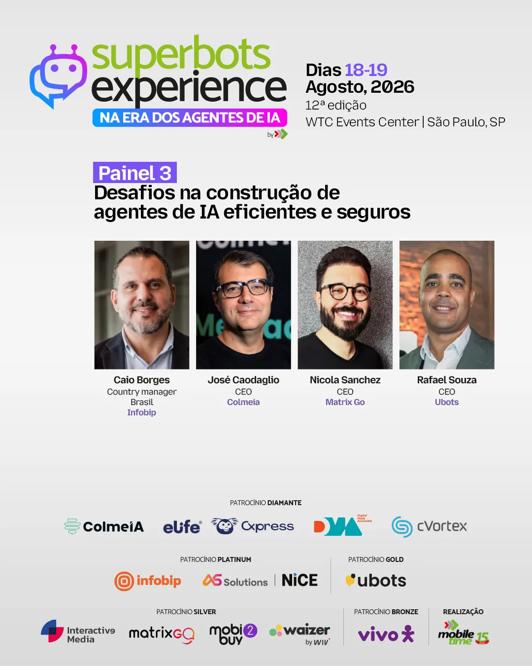 Os desafios na construção de agentes de IA são tema de painel do Super Bots Experience 2026