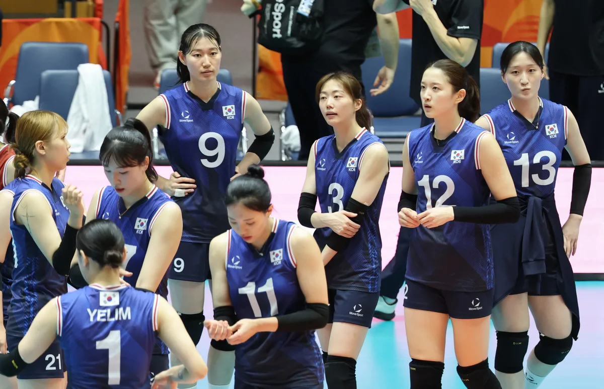 韓 여자배구, 日에 0대3 완패… AG 결승 진출 무산