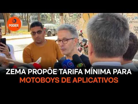 Zema propõe tarifa mínima para motoboys de aplicativos