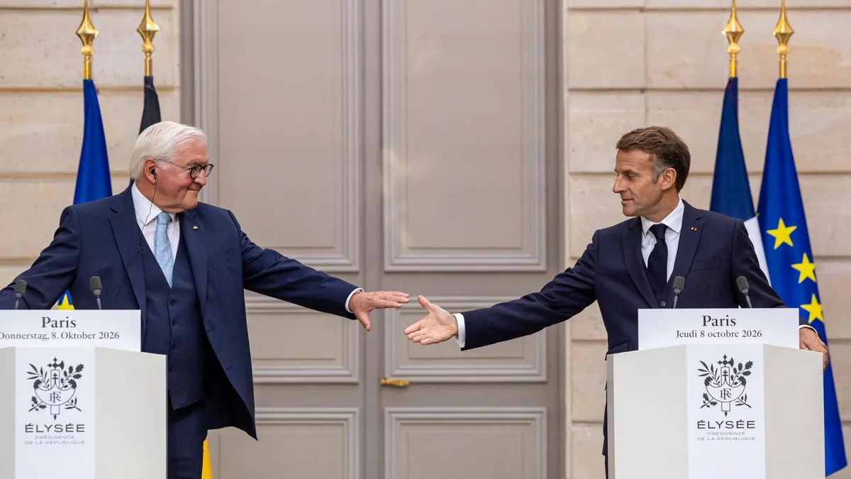 Steinmeier auf Abschiedsbesuch bei Macron: "Hand in Hand" durch die Stürme