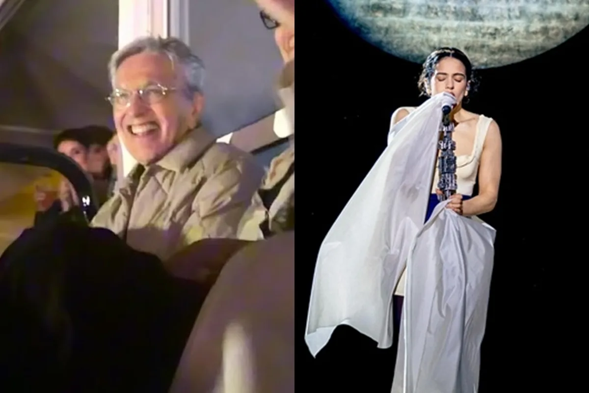 Rosalía exalta Caetano Veloso em show no Brasil: “Um beijo, mestre”
