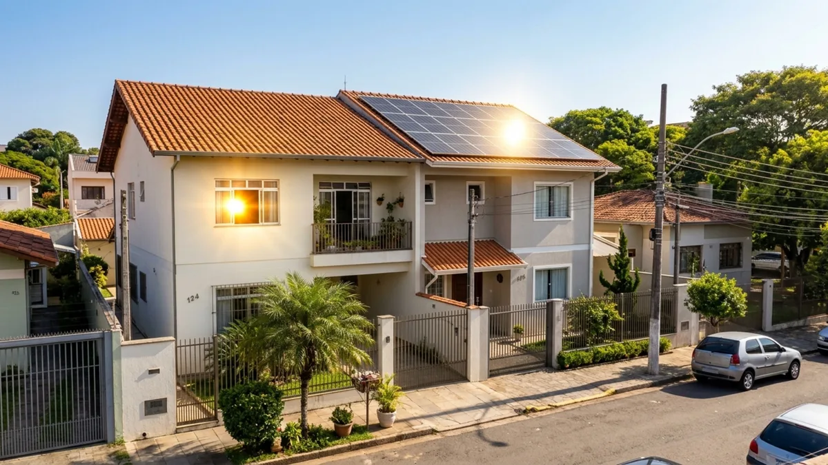 Morador instala placas solares e vizinha afirma que reflexo dos painéis tornou impossível permanecer em um dos quartos durante a tarde