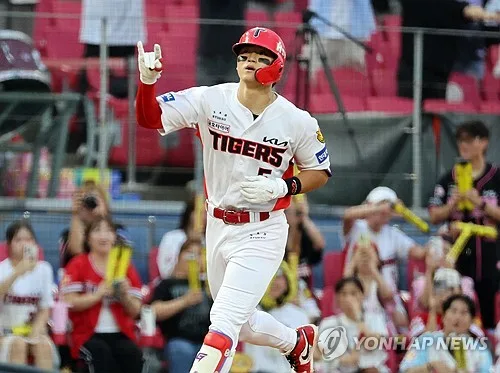 김도영, 개인 최다 39호 홈런…KBO "역대 최연소 40홈런 가능"(종합2보)