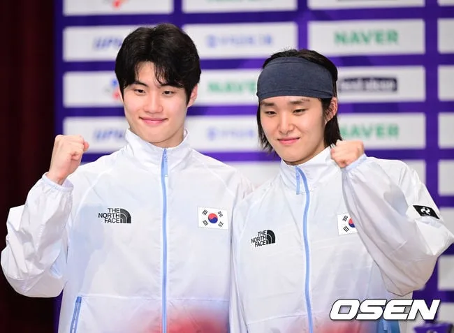 [사진]수영 황선우-김우민, ‘2026 아이치·나고야 아시안게임' 향해 파이팅