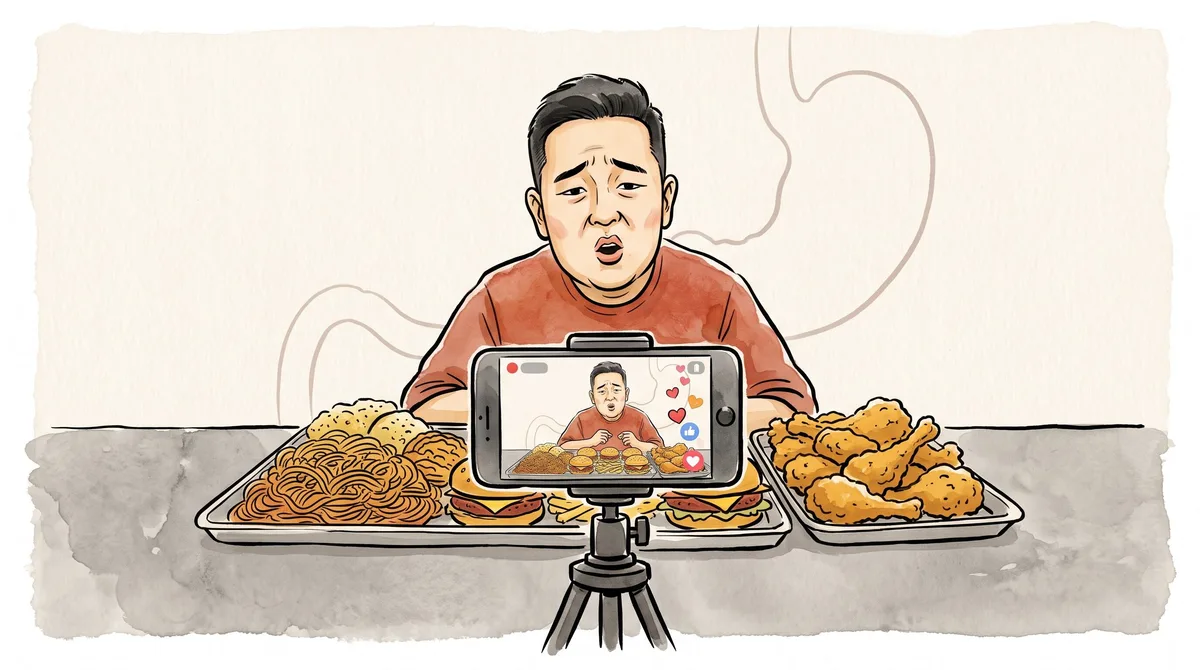 Mukbang y los límites del estómago ante el consumo extremo de comida