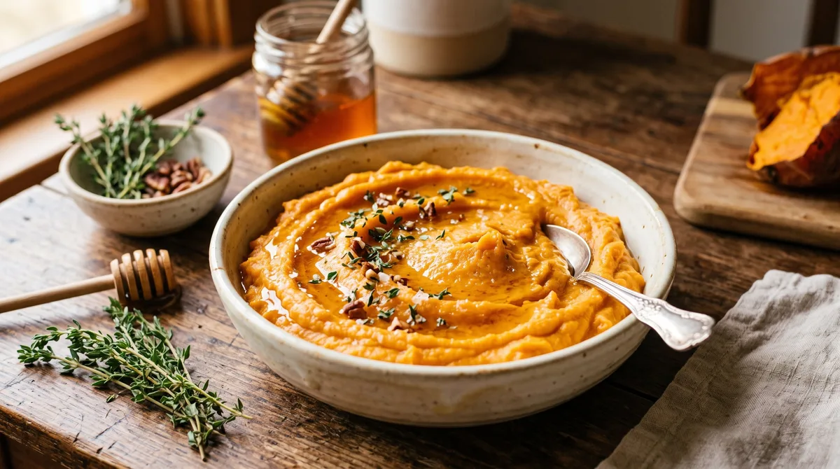 Receta de puré de batata con miel, rápida y fácil
