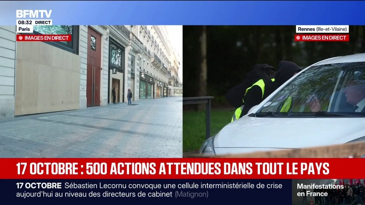À Paris, sur les Champs-Élysées, certains commerces barricadés pour éviter les dégradations