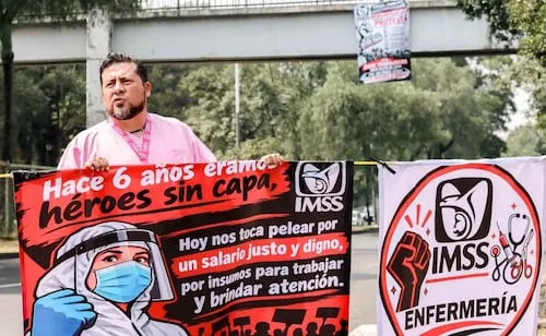 Bloqueos de trabajadores del IMSS complican la circulación en CDMX; estas son las alternativas viales