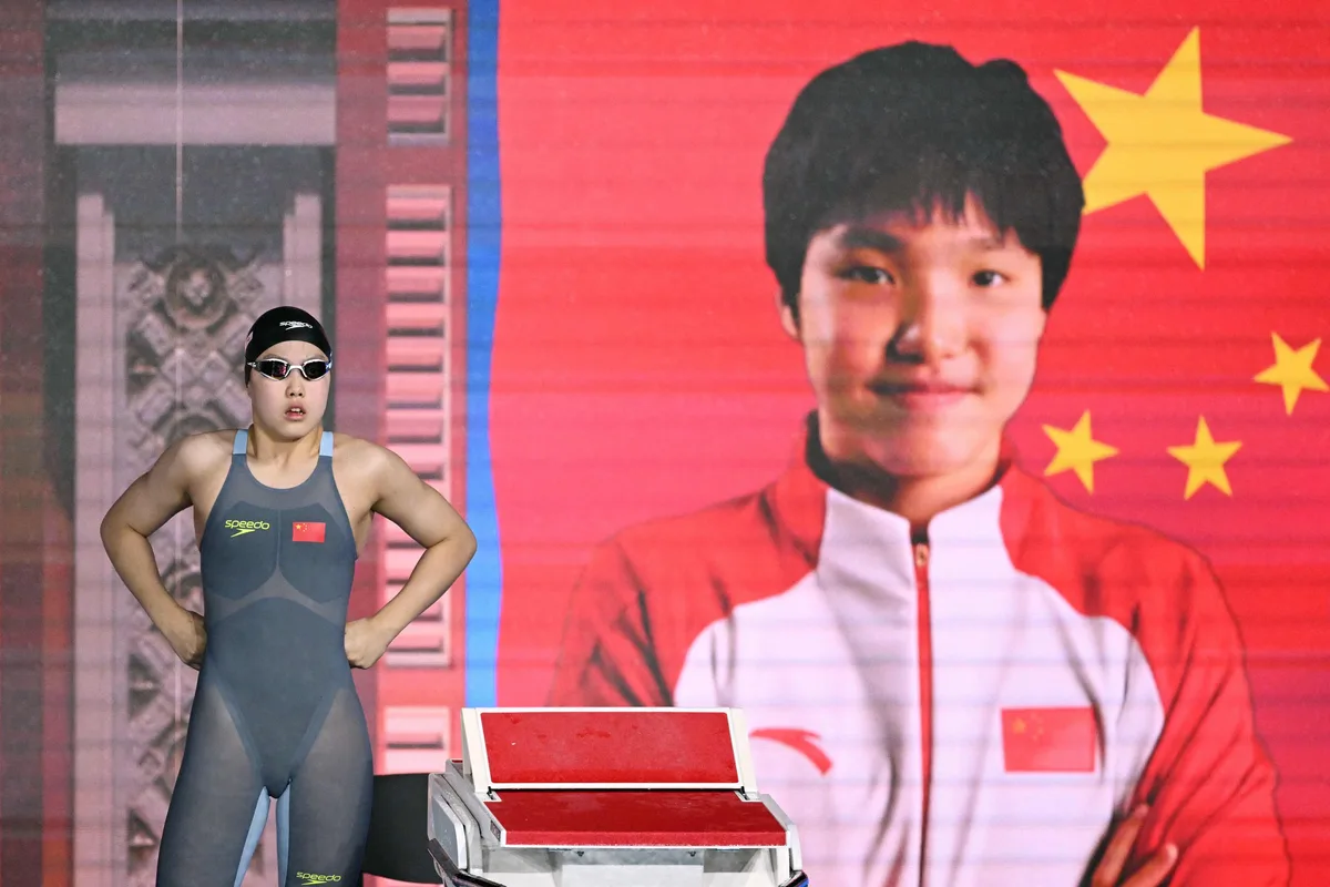 中 수영 ‘14세 신성’ 위쯔디, 亞게임 신기록으로 접영 200m 우승