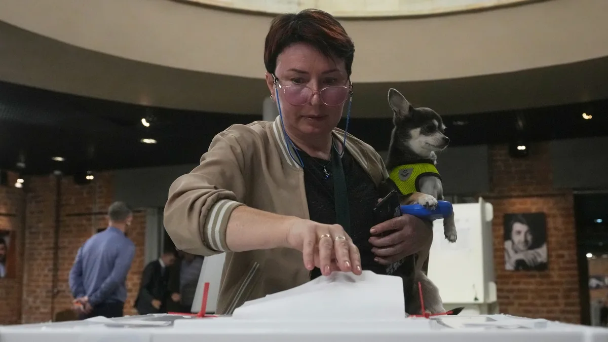 Russia's first wartime parliamentary election shows Kremlin dominance all but assured