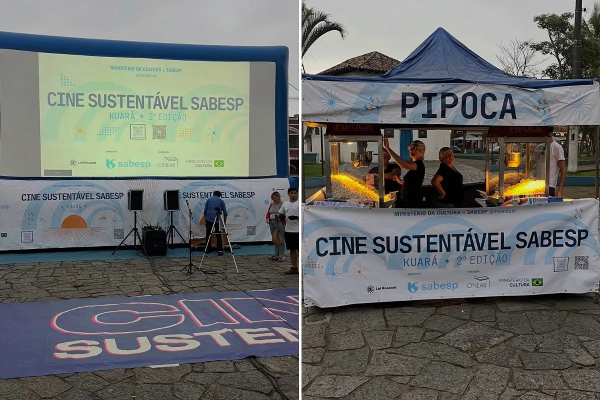 Cinema ao ar livre com sessões gratuitas percorre quatro cidades do litoral de SP; confira a programação