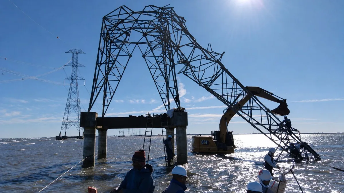 Cidades no Extremo Sul do RS entram no 4º dia sem luz após ciclone derrubar torres de energia dentro de lagoa