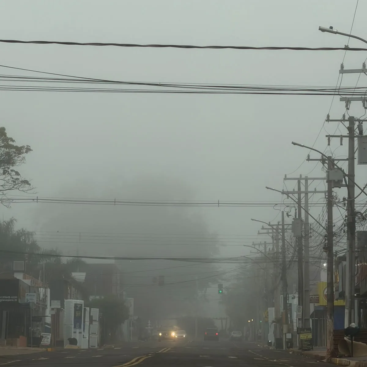 Nevoeiro encobre Maracaju e MS registra mínima de 12°C nesta manhã