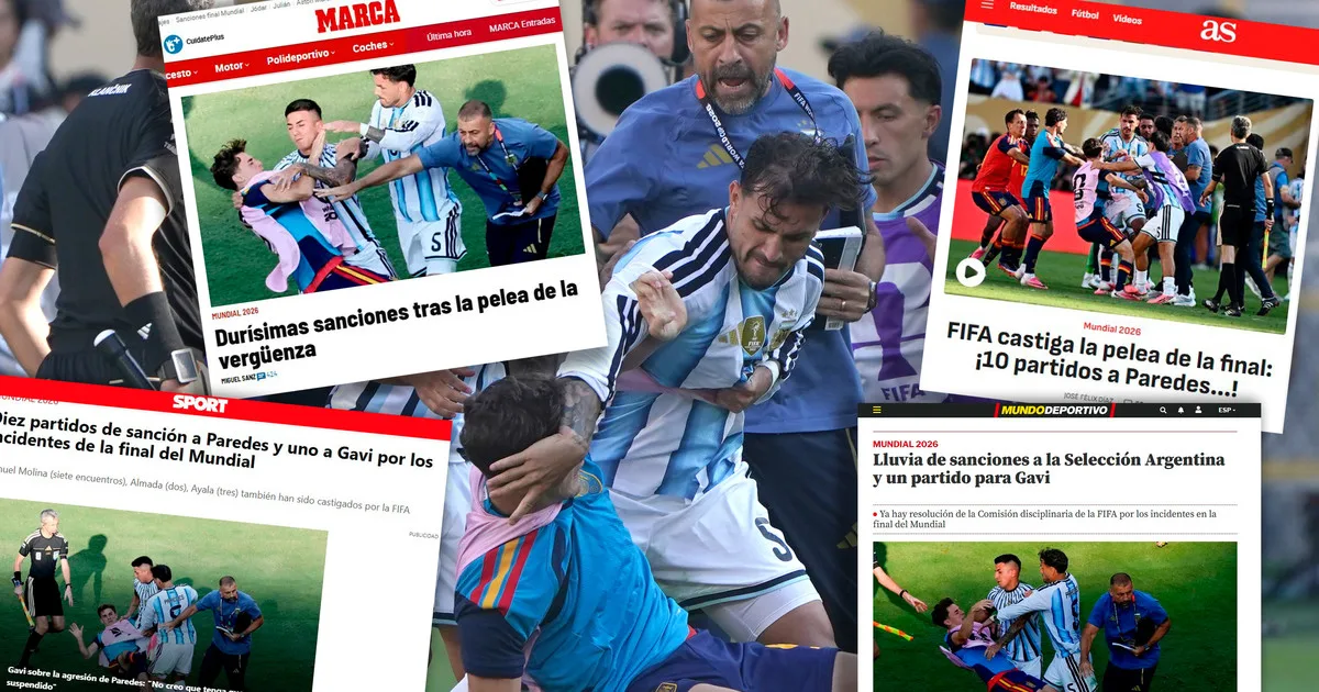 "La pelea de la vergüenza" y "FIFA Fury": qué dijeron los diarios del mundo sobre el castigo a la Selección tras el Mundial 2026