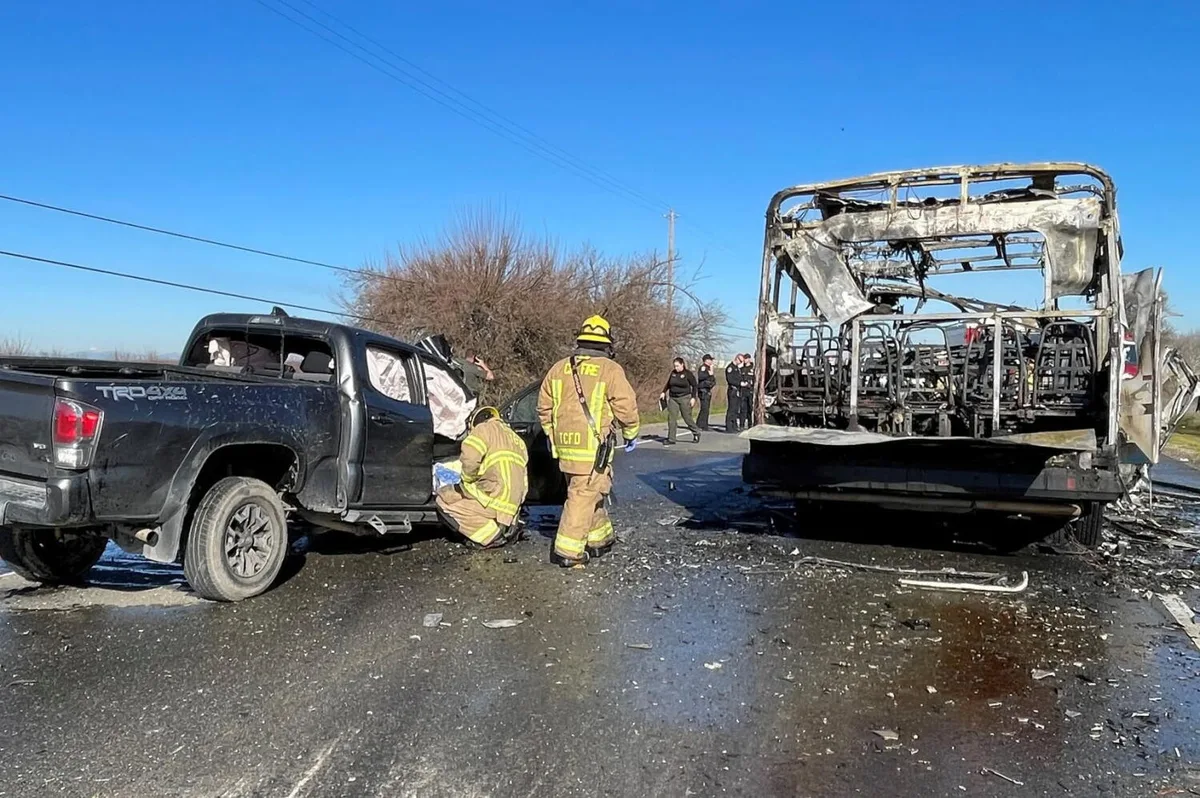 Northern California bus crash that killed 6 was intentional, authorities say