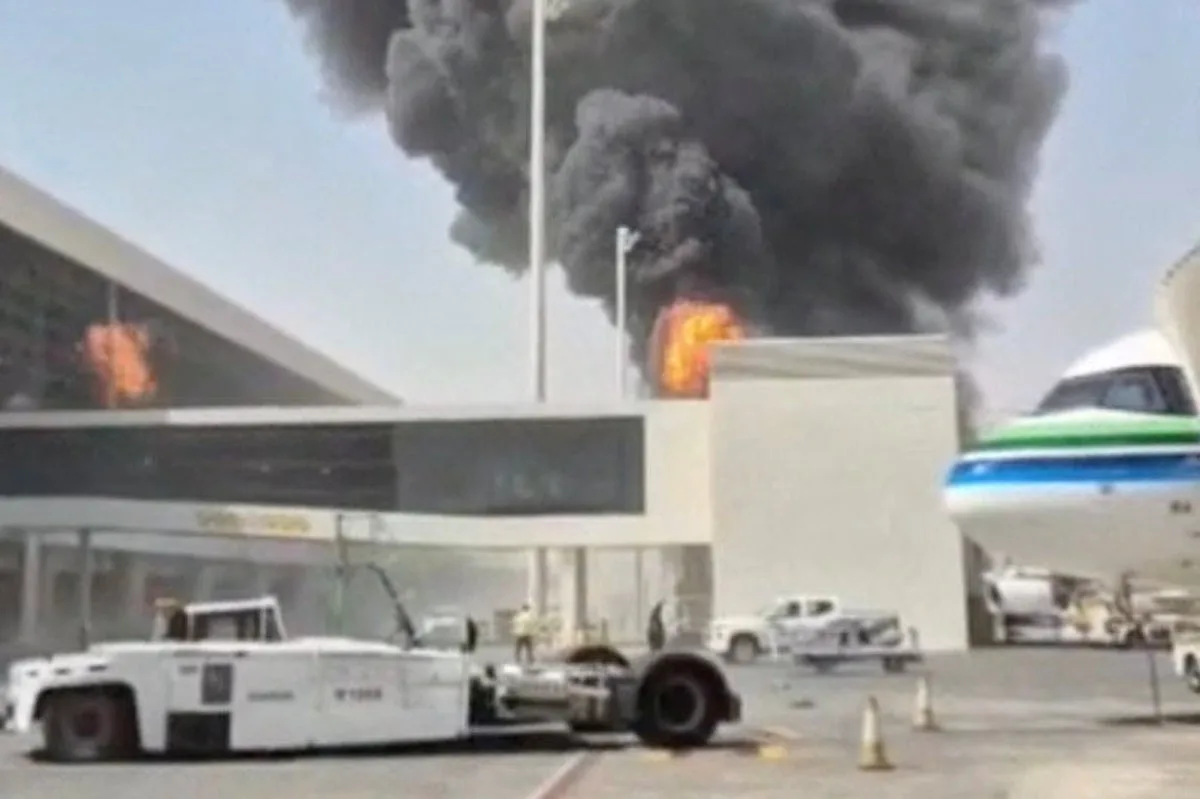 Iran-US war latest: Plane damaged and flights suspended after Houthi strike on major international airport